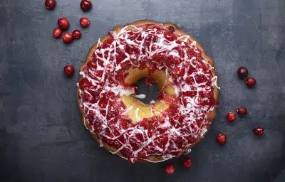 Cranberry Lemon Upside Down Cake