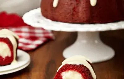 Cream Cheese Stuffed Red Velvet Bundt Cake