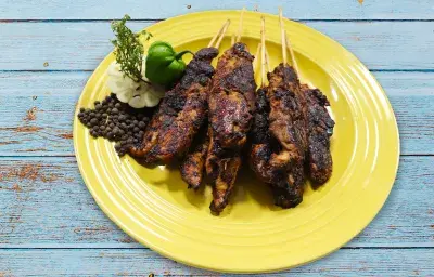 Jerk Chicken on a Stick