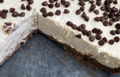 No Bake Chocolate Coconut Cheesecake