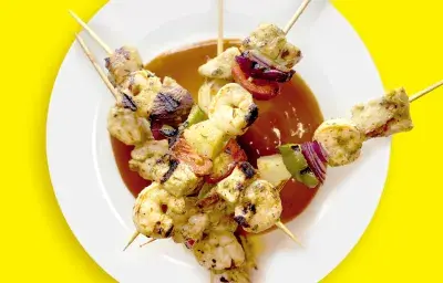 Caribbean Seafood Kebabs