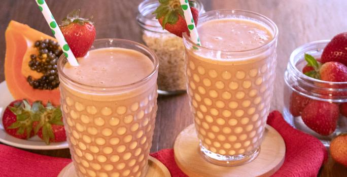 Papaya Strawberry Smoothie