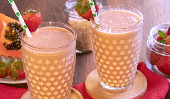 Papaya Strawberry Smoothie