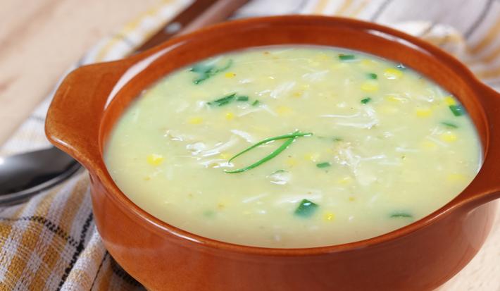 Oriental Chicken & Corn Soup with Potato