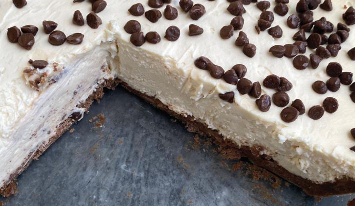 No Bake Chocolate Coconut Cheesecake