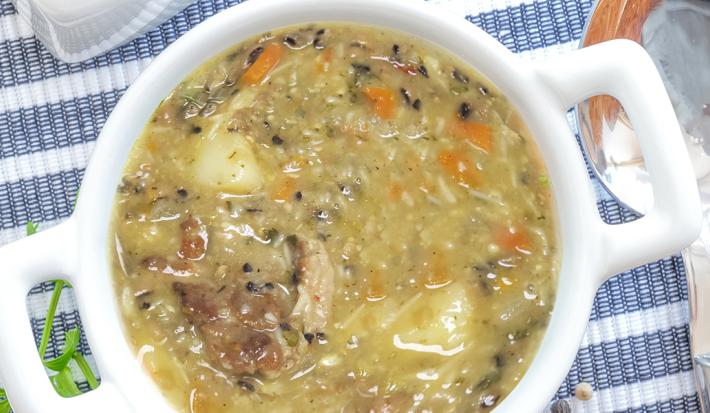 Hearty Turkey and Black Eyed Peas Soup