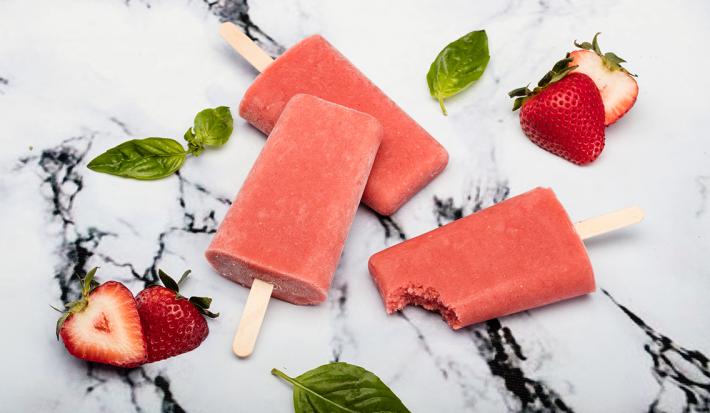 Strawberry Smoothie Popsicles